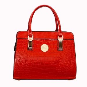 Zuri Top Handle Tote - Red